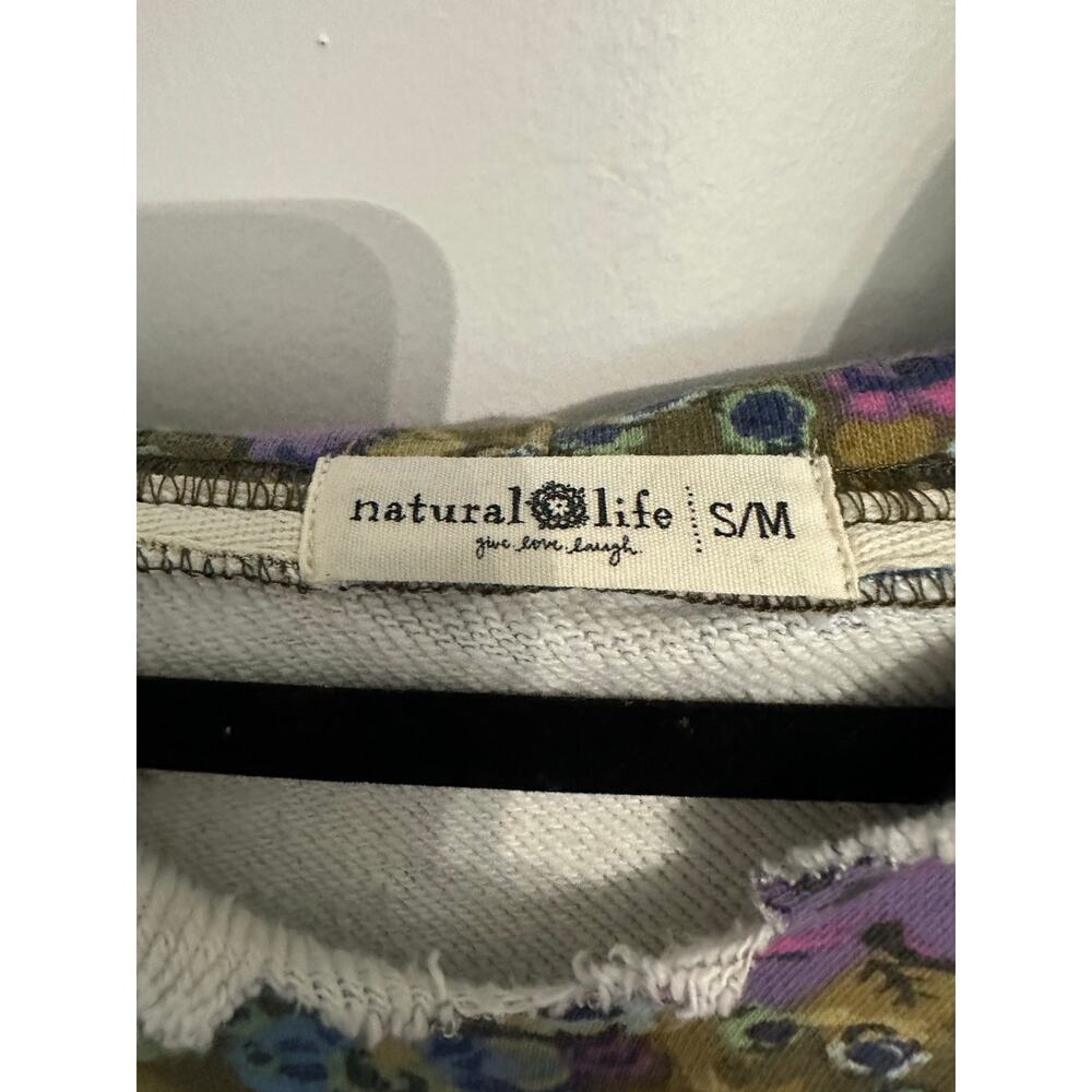 NATURAL LIFE Oversized Printed Hoodie Ditsy Floral Boho Cottagecore Sweatshirt - Picture 3 of 5